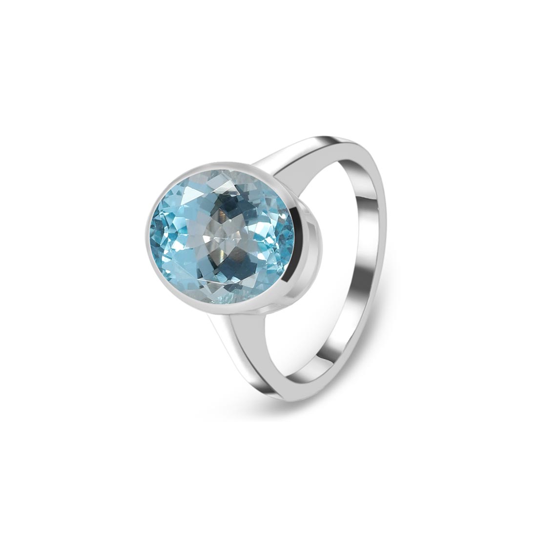 Blue Topaz Ring-(BTZ-SR-1806.)