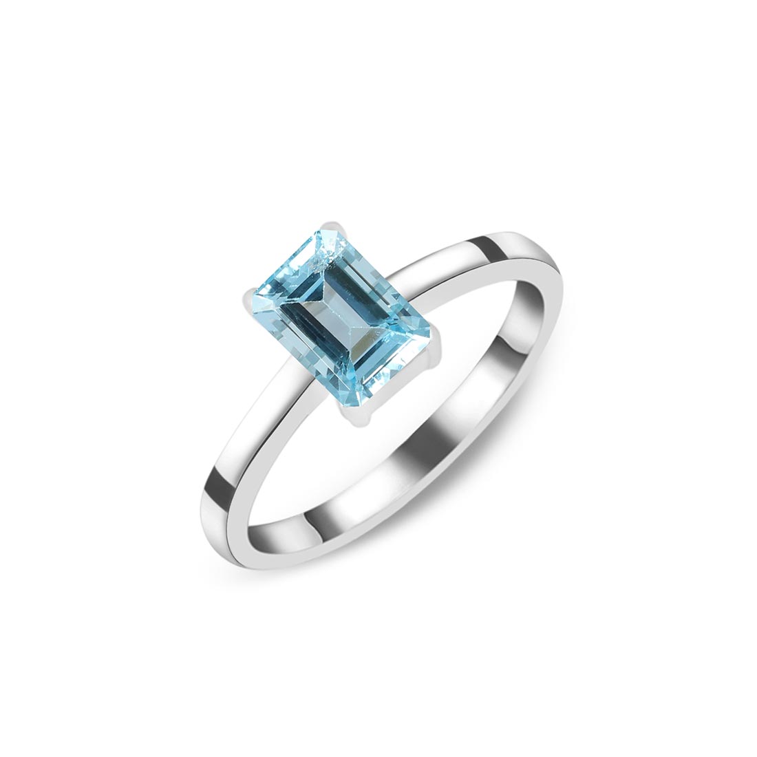 Blue Topaz Ring-(BTZ-SR-241.)