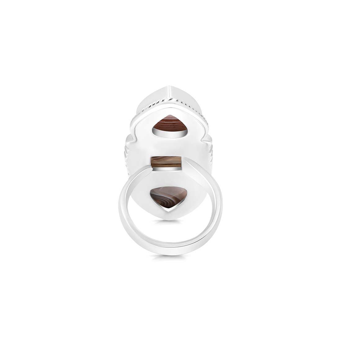 Botswana Agate Crawler Adjustable Ring-(BWA-CLS-3.)