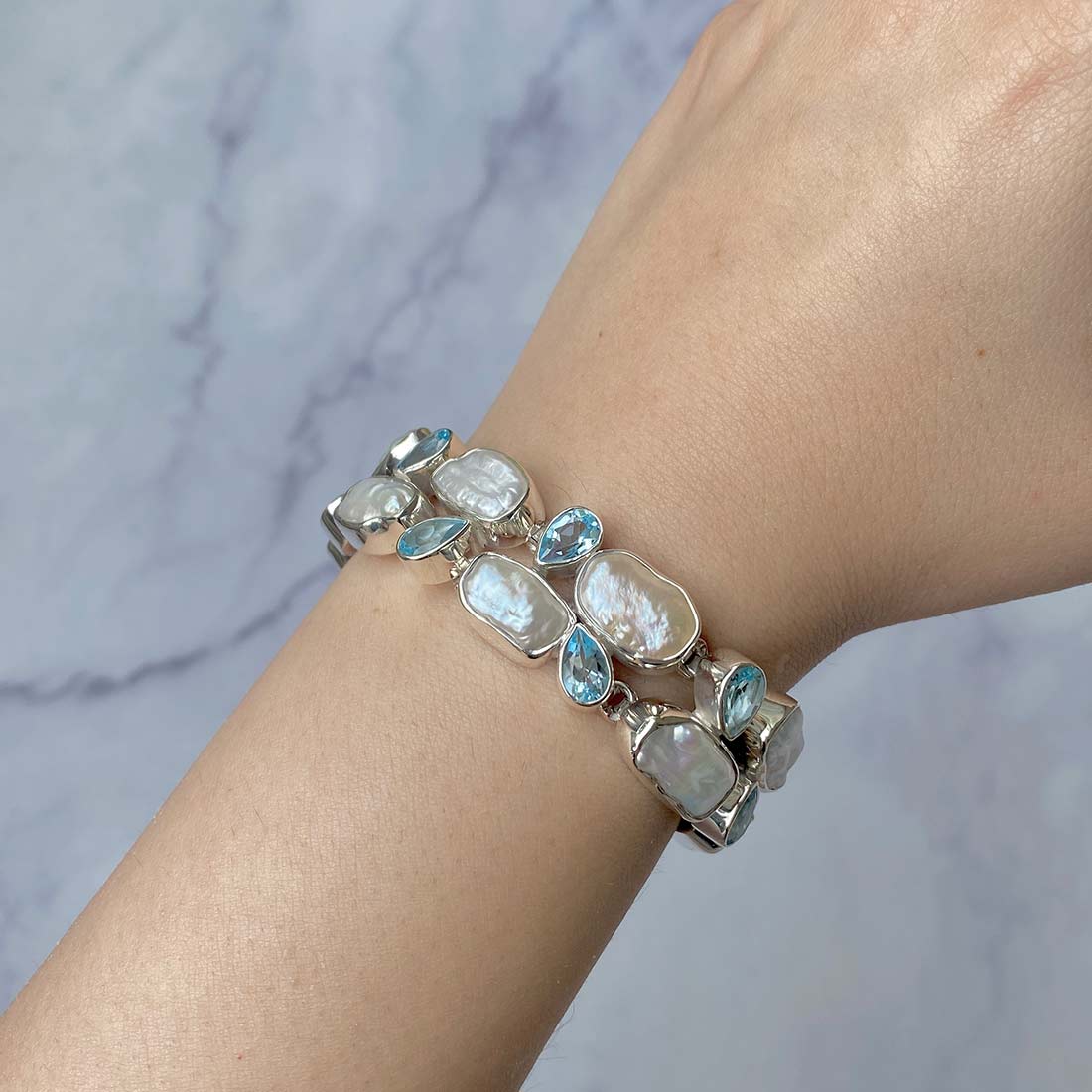 Biwa Pearl Bracelet-(BWP-B-2)