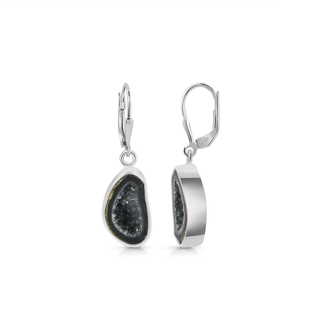 Coconut Geode Earring-(CCG-E-1.)