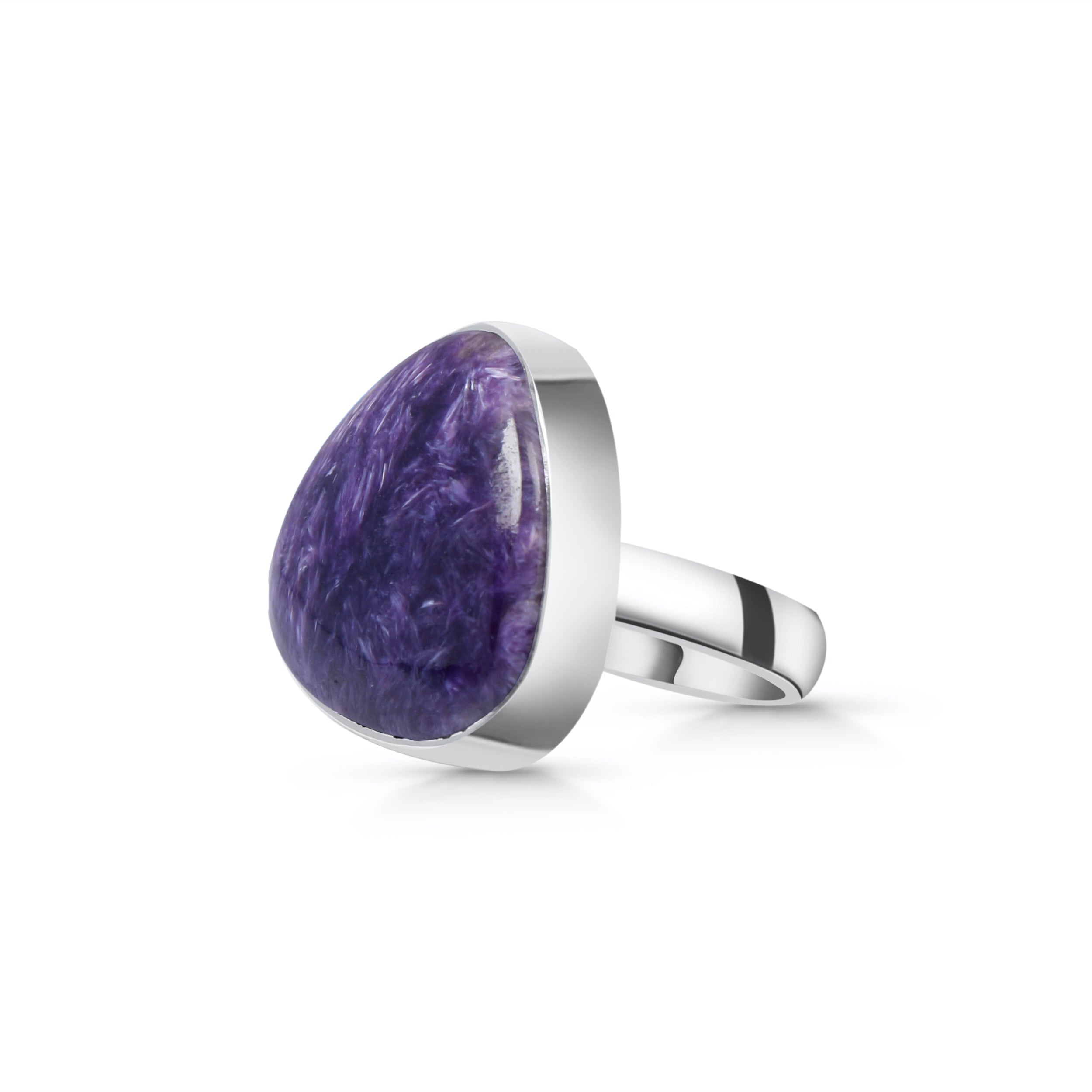 Charoite Adjustable Ring-(CHR-R-14)