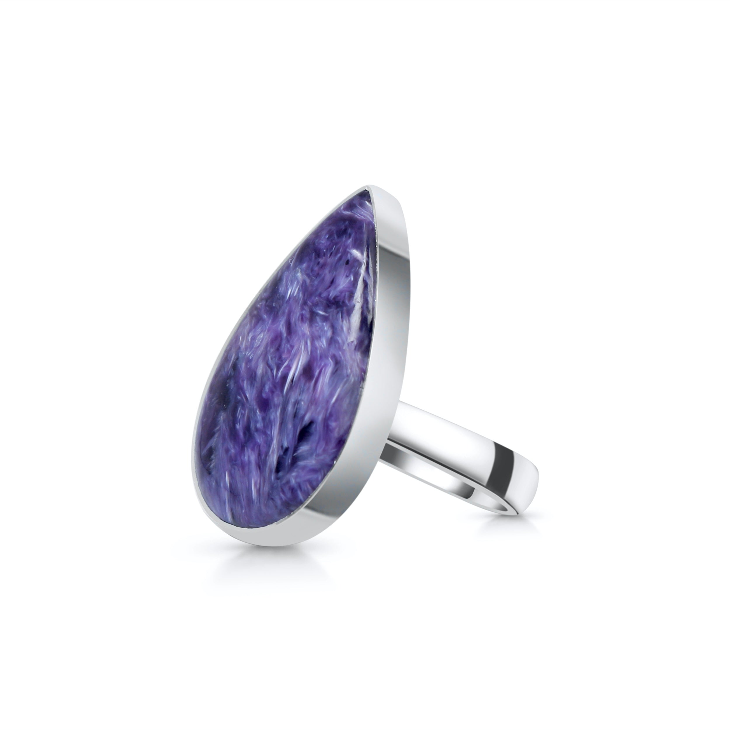 Charoite Adjustable Ring-(CHR-R-38)