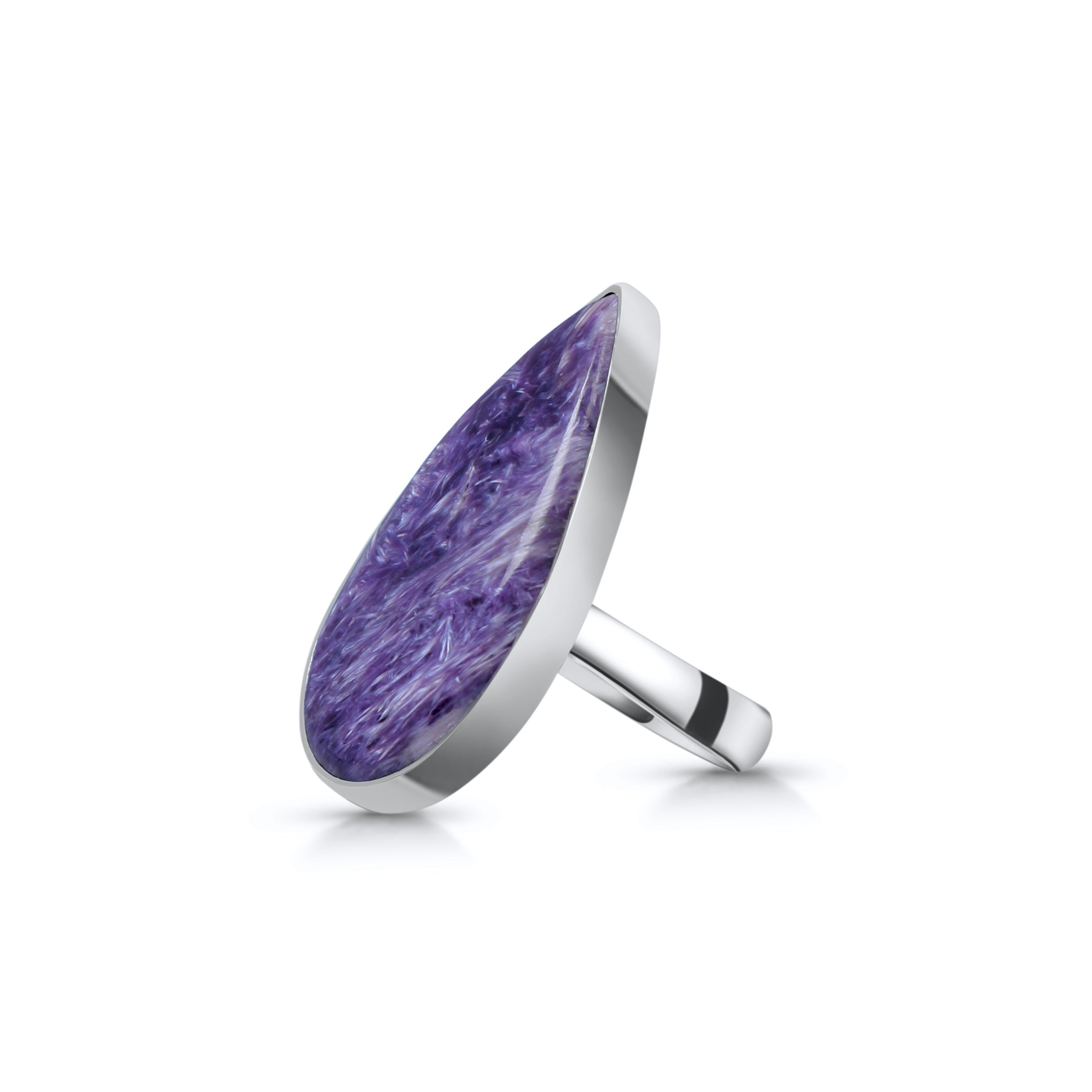 Charoite Adjustable Ring-(CHR-R-47)