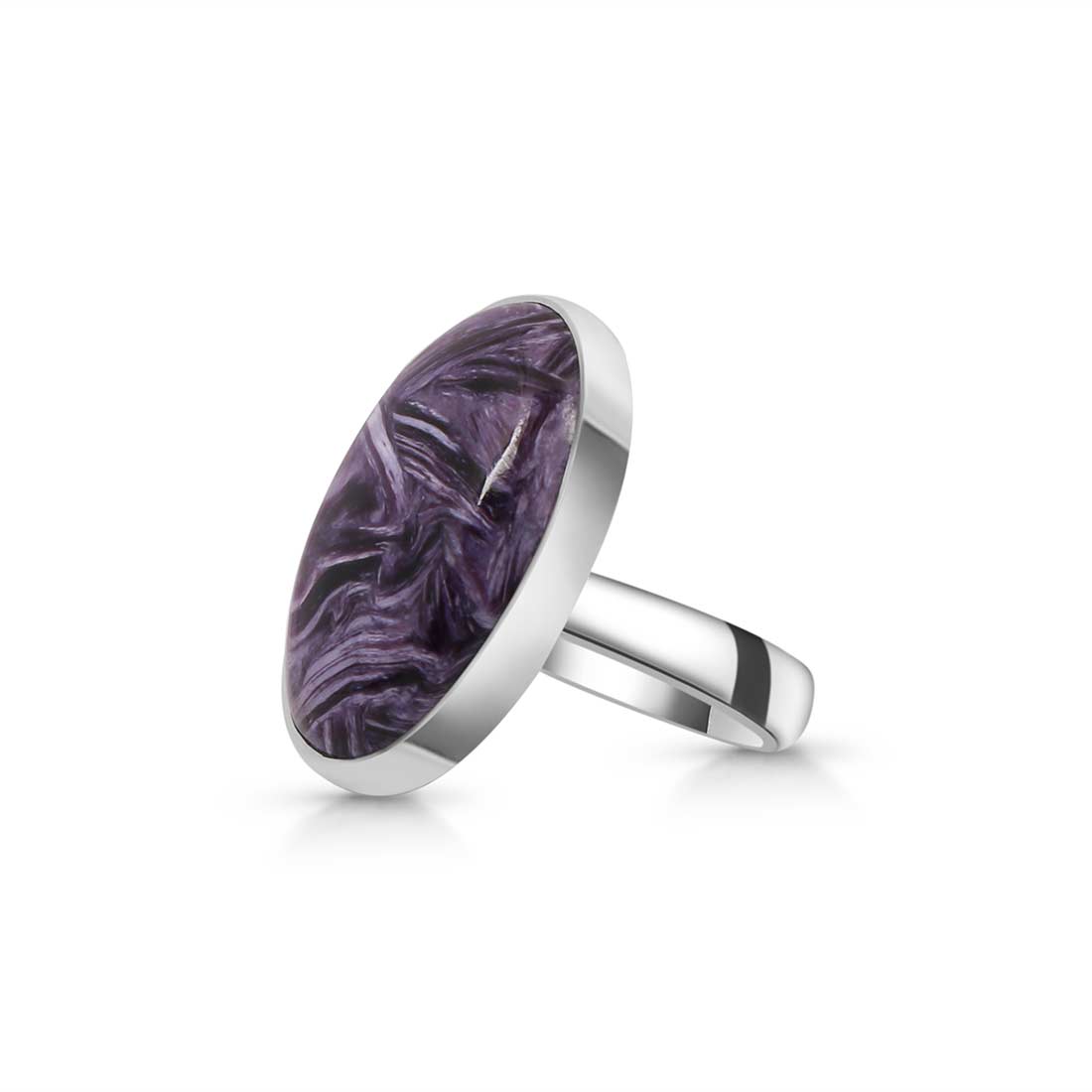 Charoite Adjustable Ring-(CHR-R-54.)