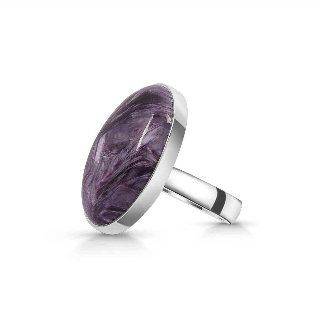 Charoite Adjustable Ring-(CHR-R-58.)