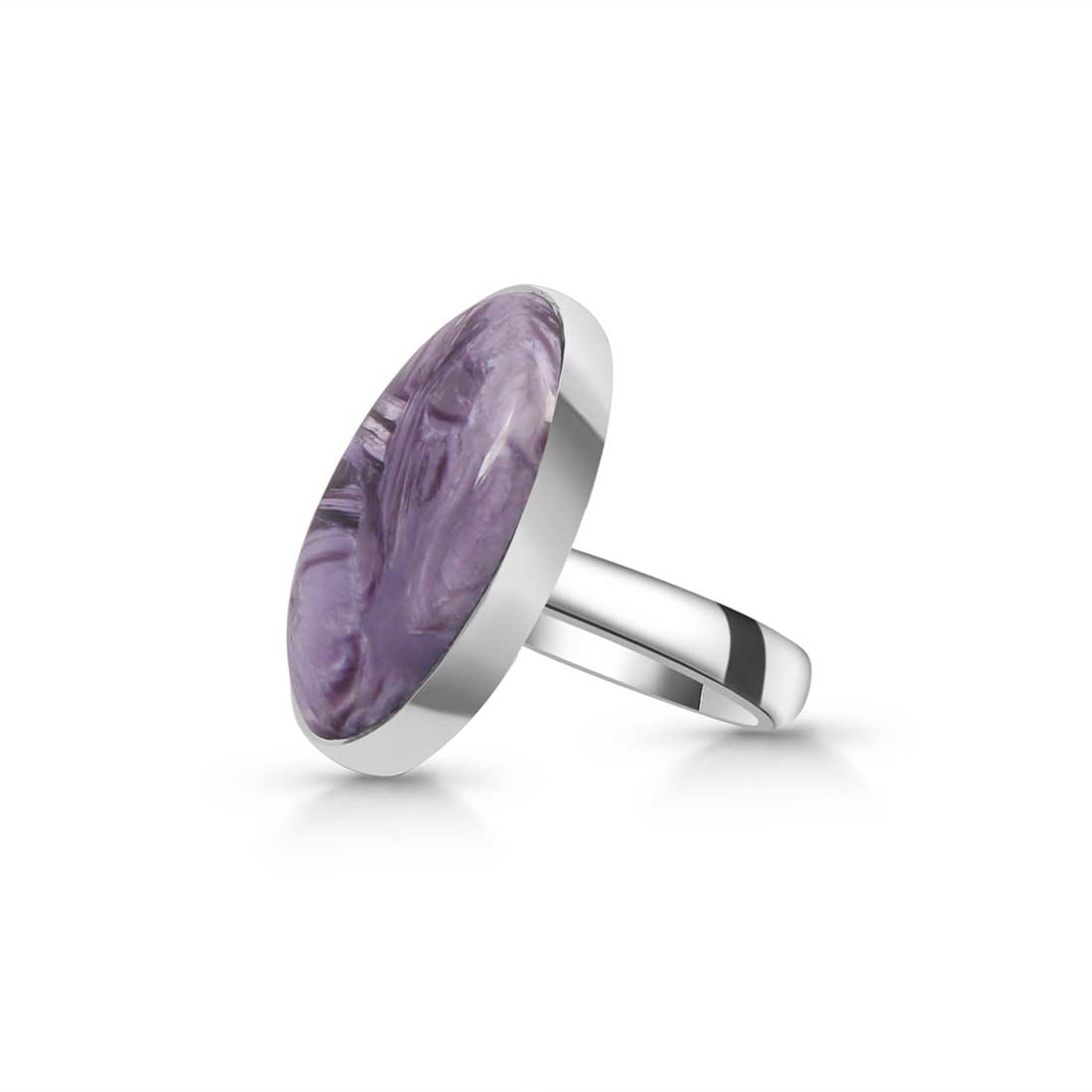 Charoite Adjustable Ring-(CHR-R-63.)