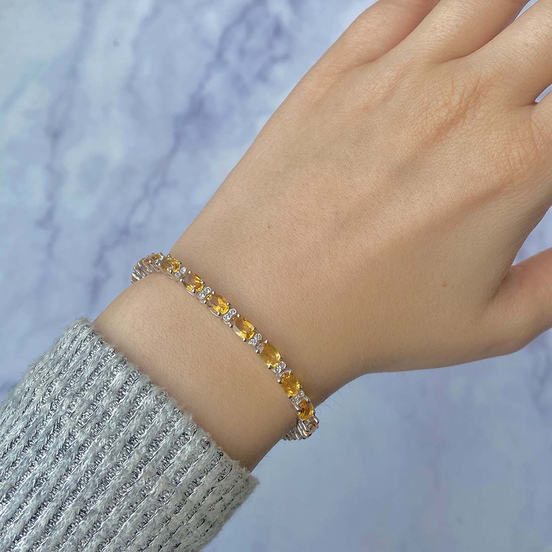 Citrine Bracelet-(CIT-SB-109.)