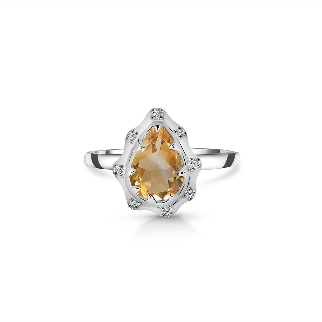 Citrine Ring-(CIT-SR-369-W.)