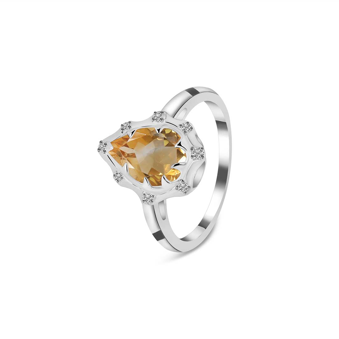 Citrine Ring-(CIT-SR-369-W.)