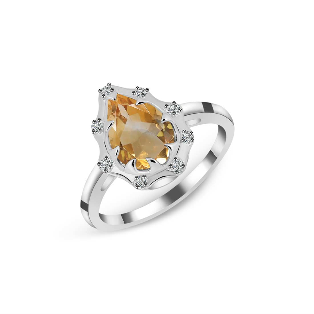 Citrine Ring-(CIT-SR-369-W.)