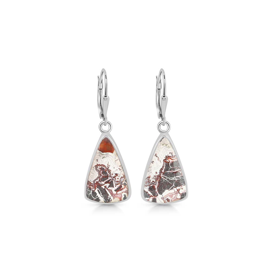 Crazy Lace Agate Earring-(CLA-E-1.)