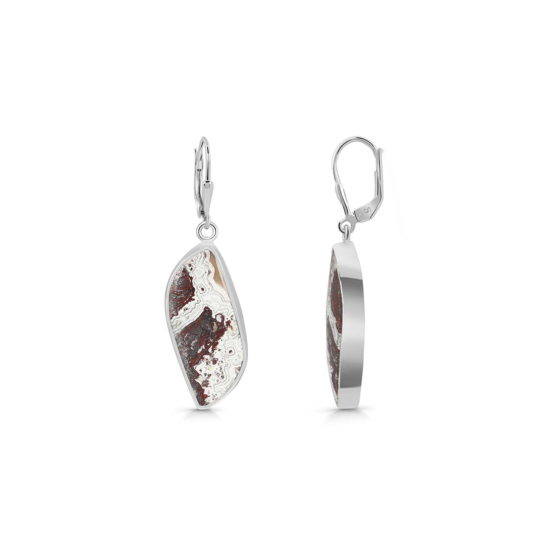 Crazy Lace Agate Earring-(CLA-E-13.)