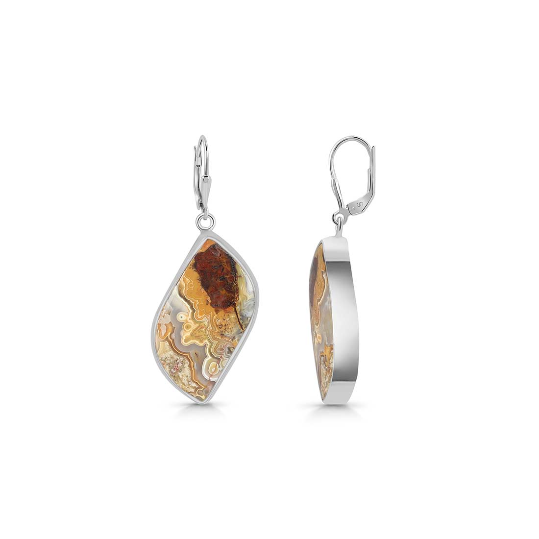 Crazy Lace Agate Earring-(CLA-E-15.)