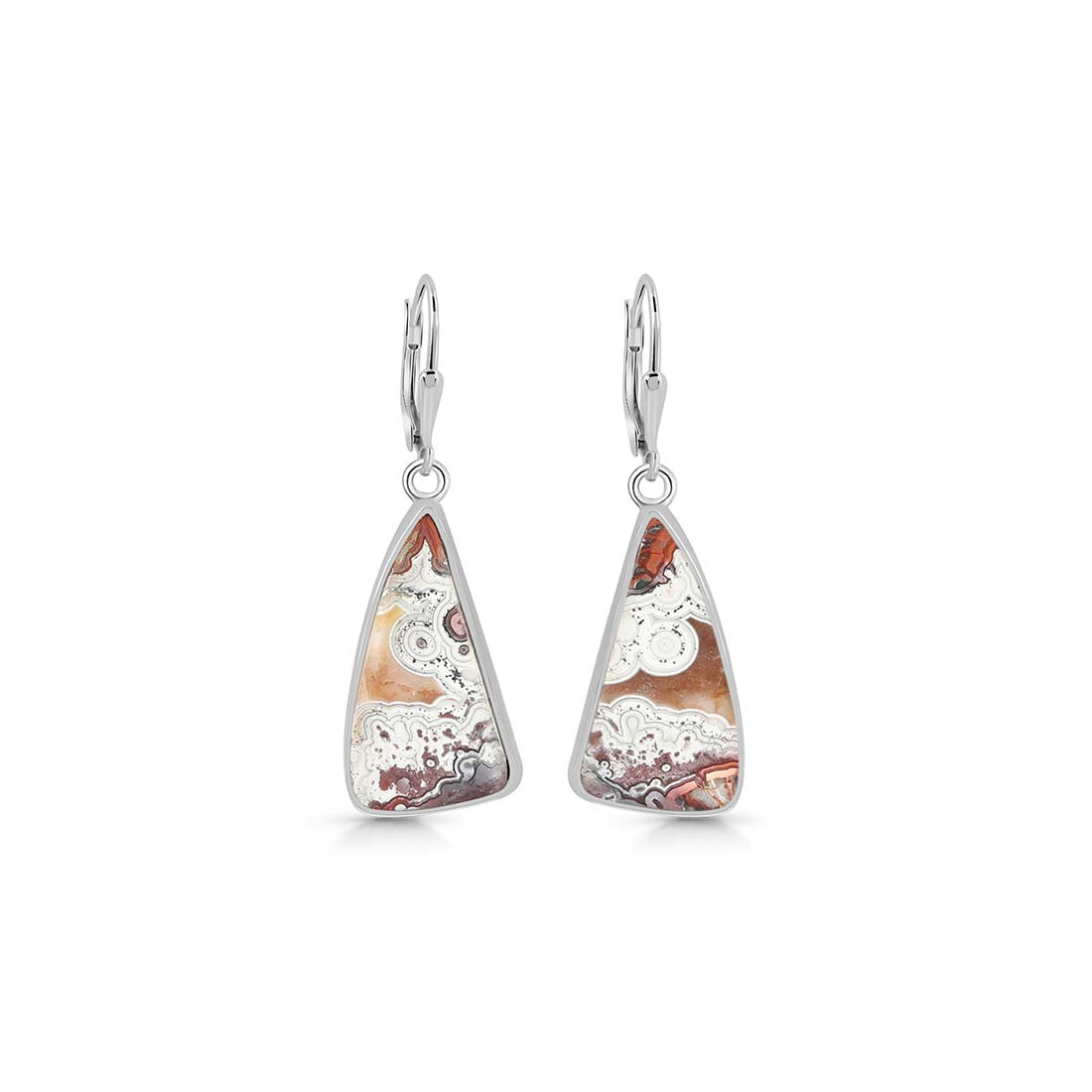 Crazy Lace Agate Earring-(CLA-E-3.)