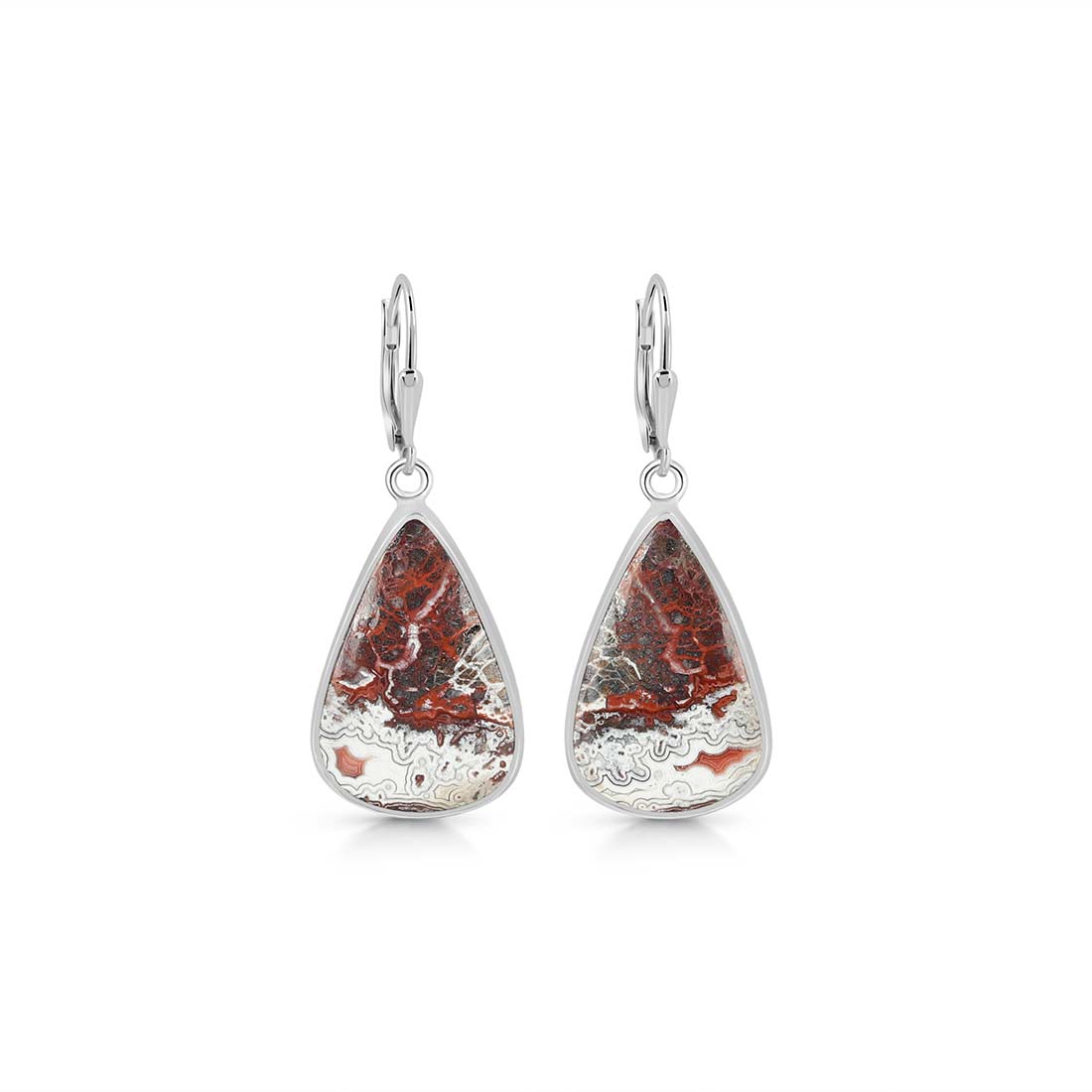 Crazy Lace Agate Earring-(CLA-E-7.)