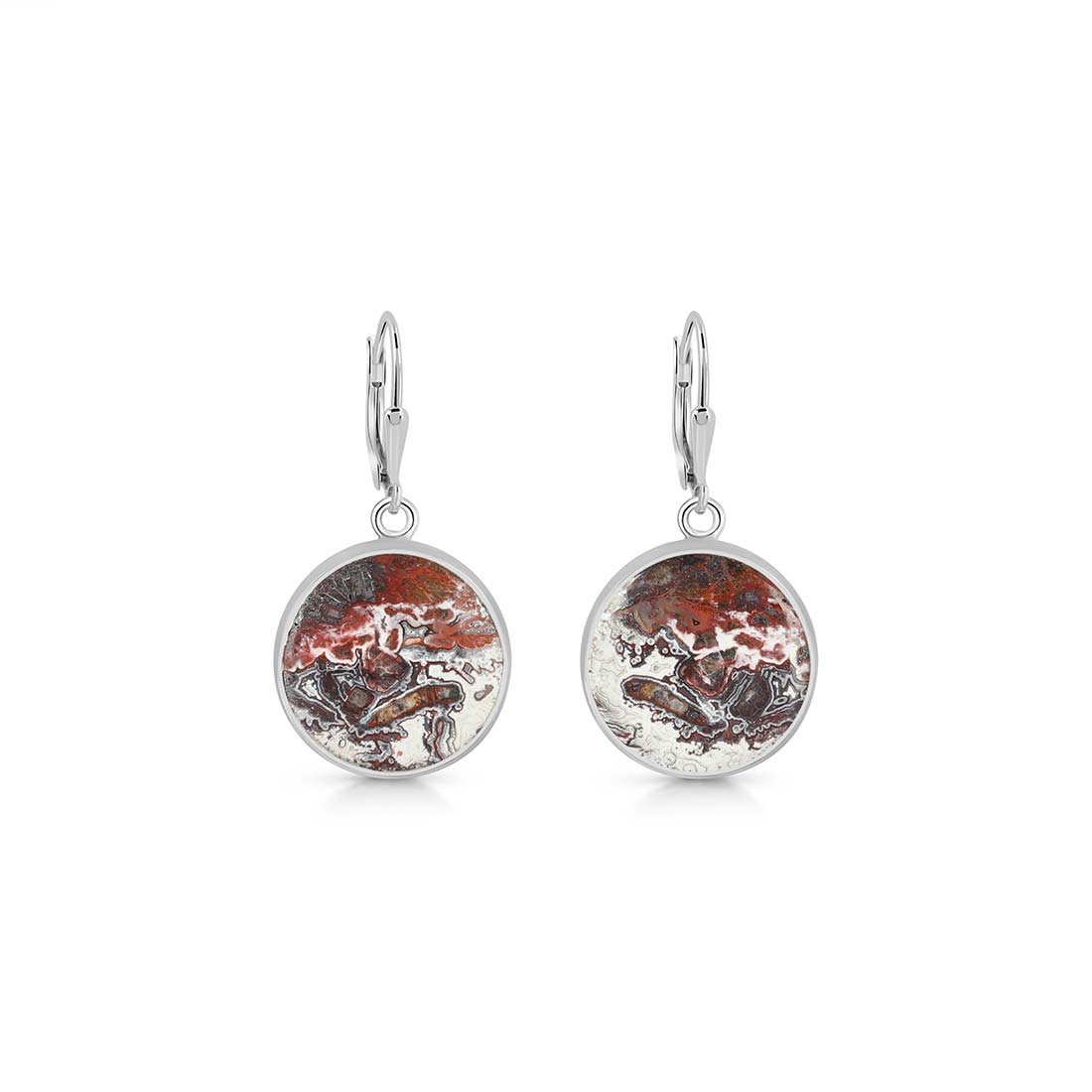 Crazy Lace Agate Earring-(CLA-E-9.)