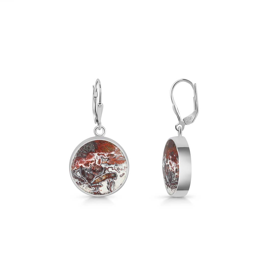 Crazy Lace Agate Earring-(CLA-E-9.)