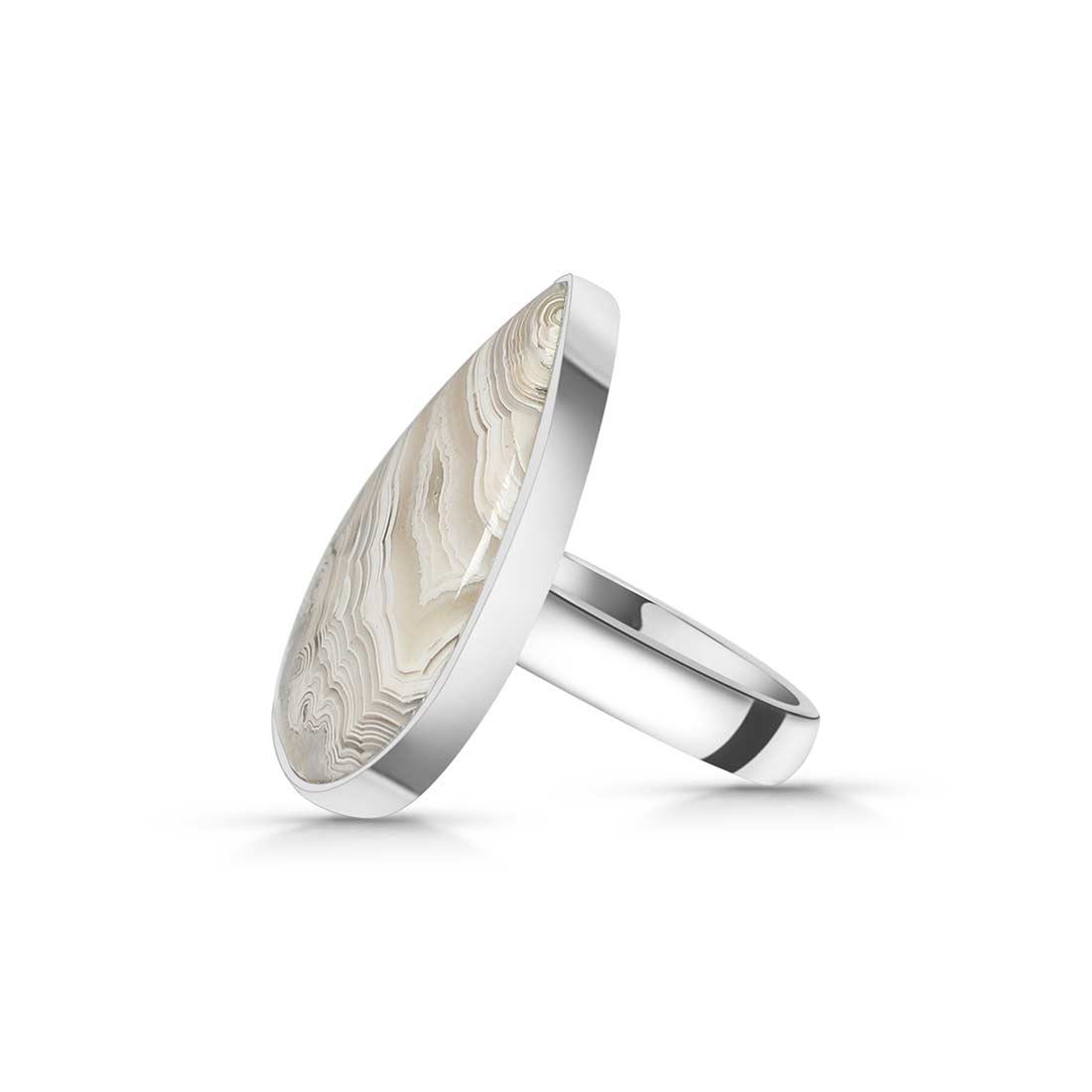 Crazy Lace Agate Adjustable Ring-(CLA-R-20.)