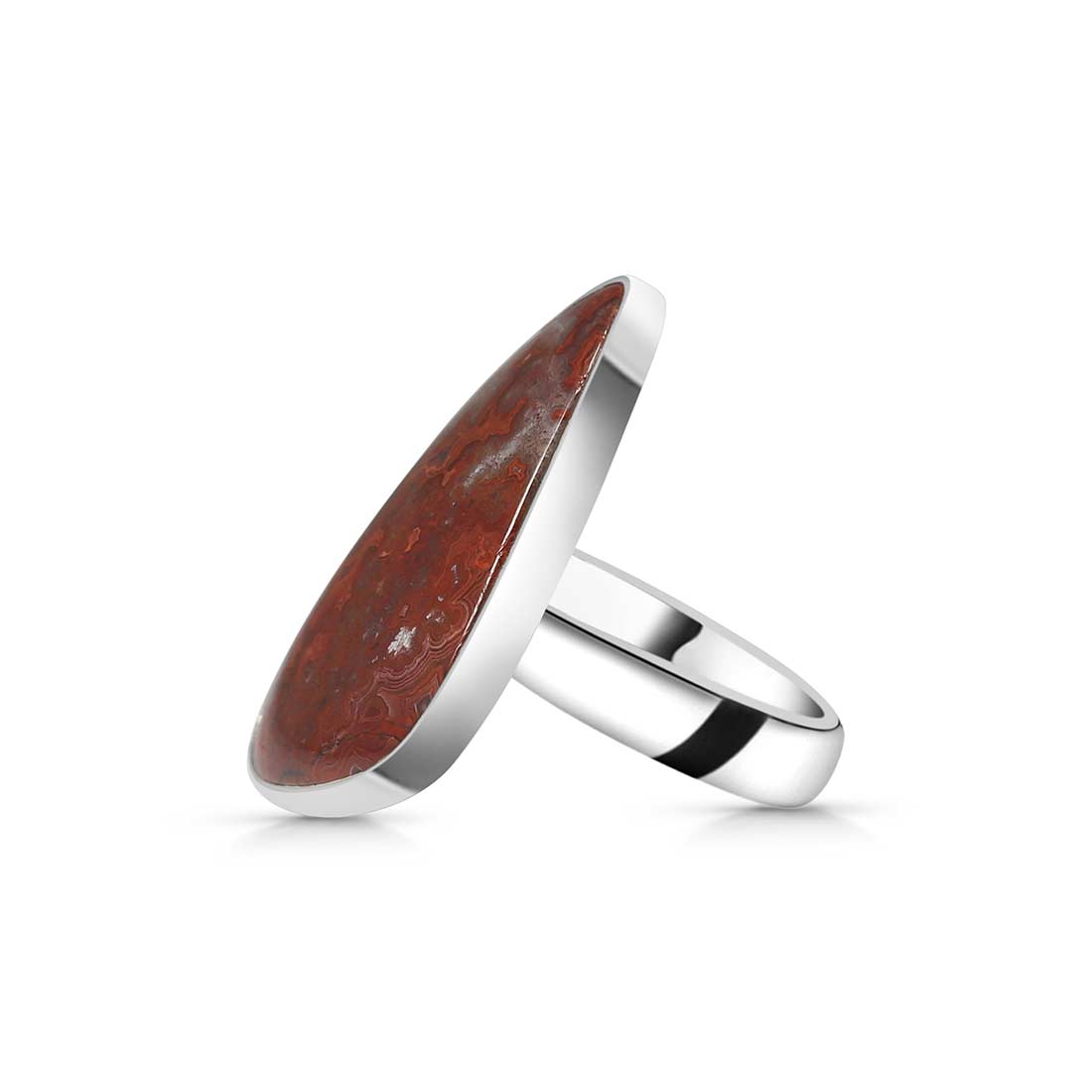 Crazy Lace Agate Adjustable Ring-(CLA-R-32.)