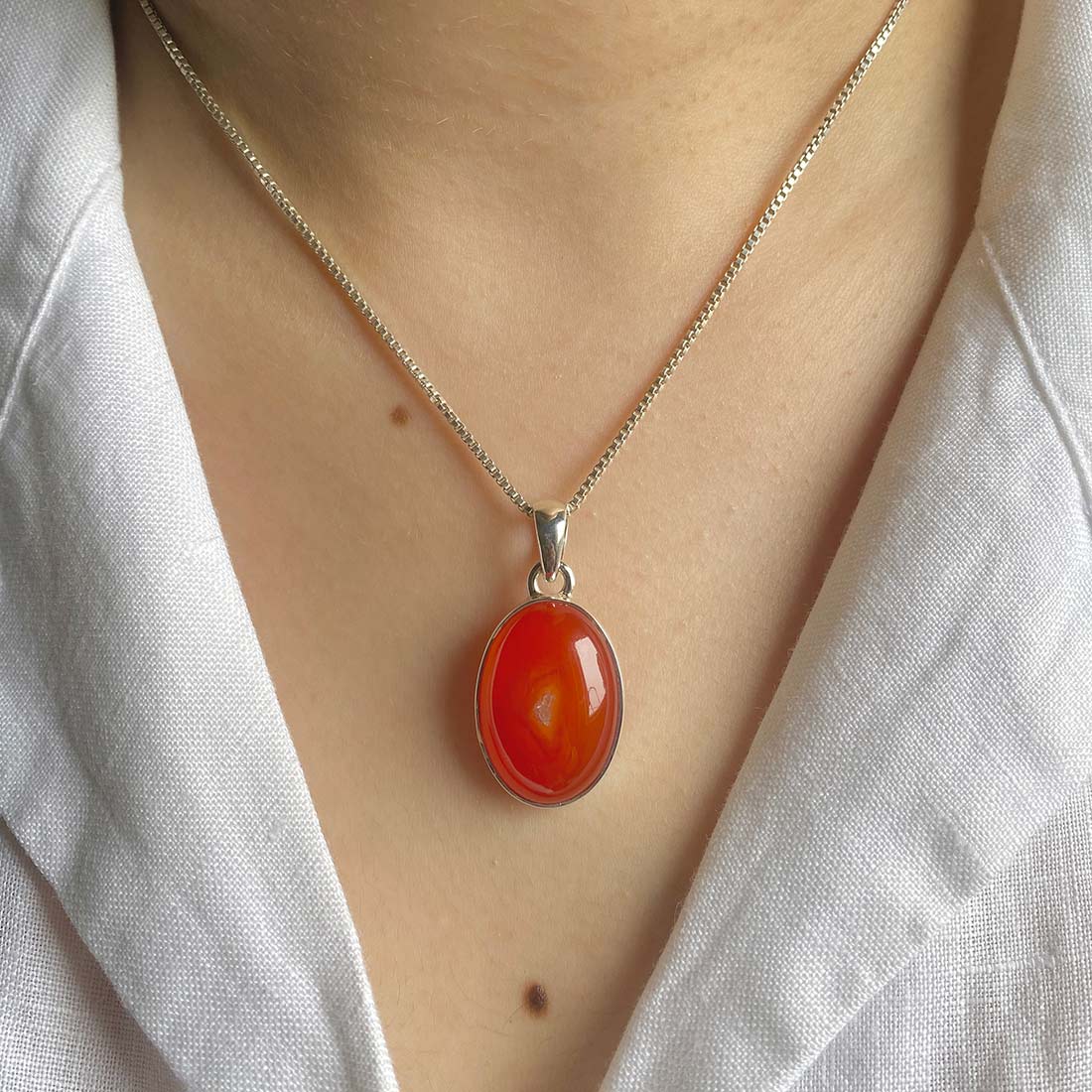 Carnelian Pendant-(CRL-P-11.)