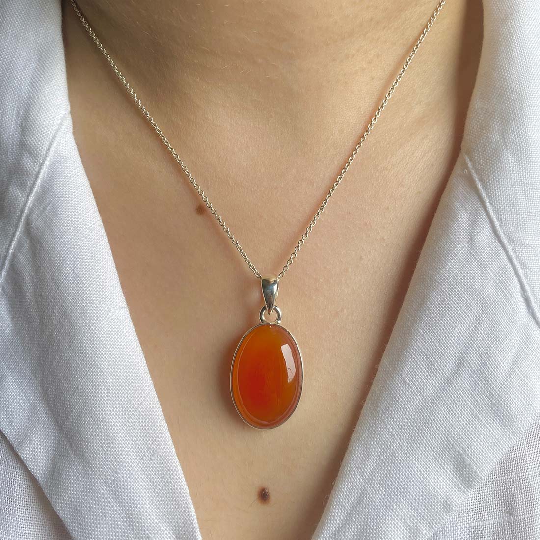 Carnelian Pendant-(CRL-P-17.)