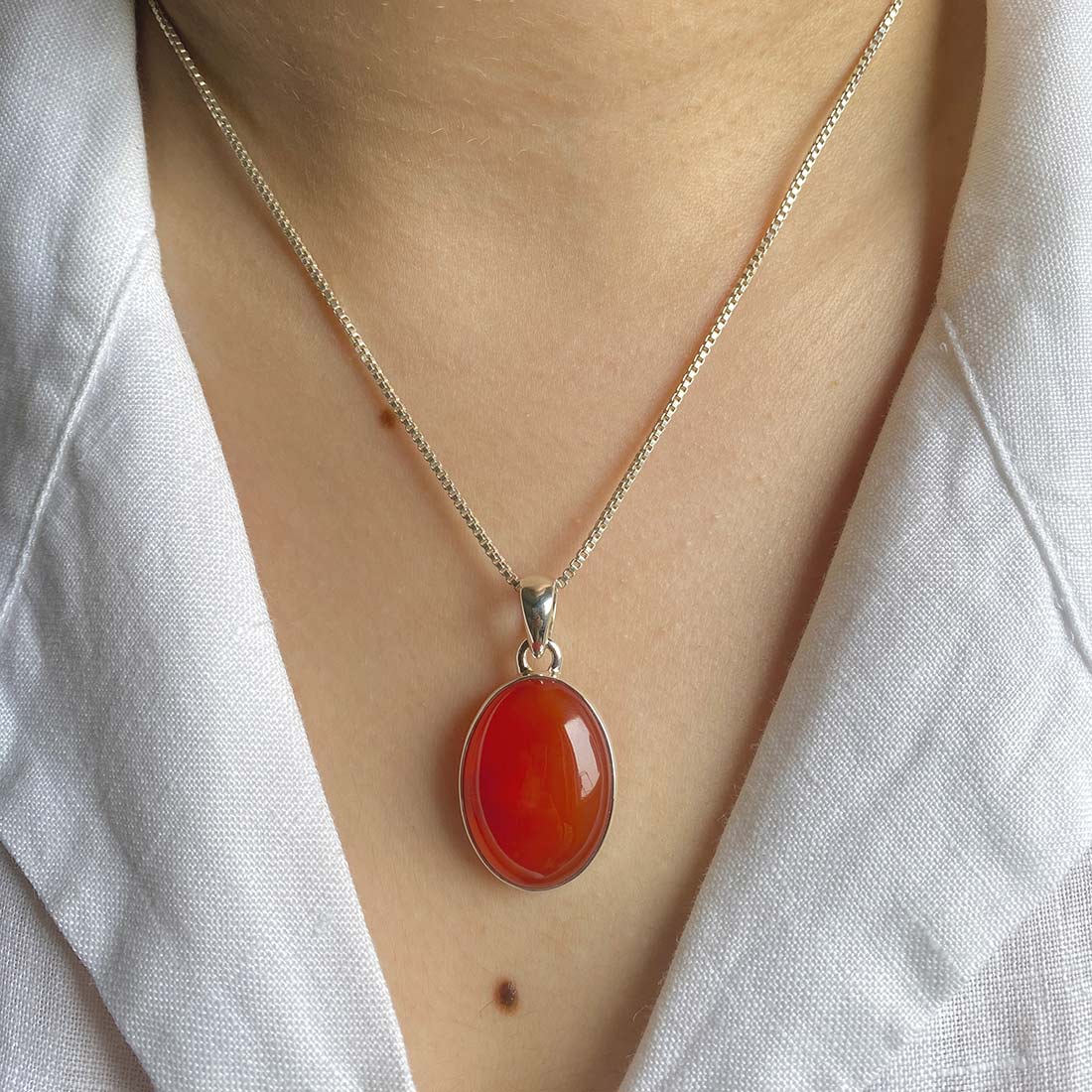 Carnelian Pendant-(CRL-P-19.)