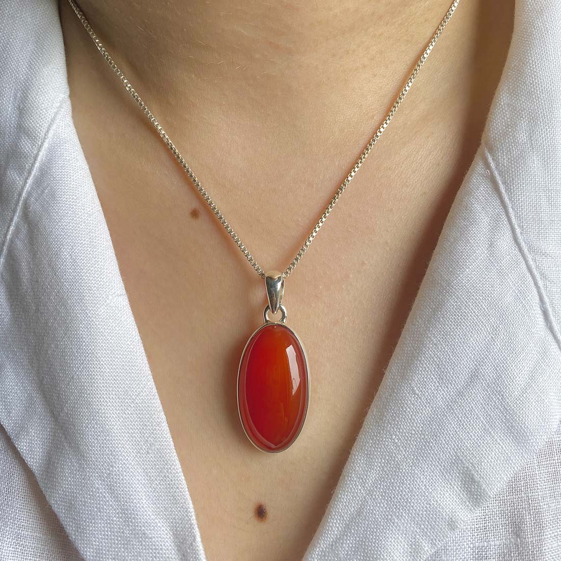 Carnelian Pendant-(CRL-P-23.)