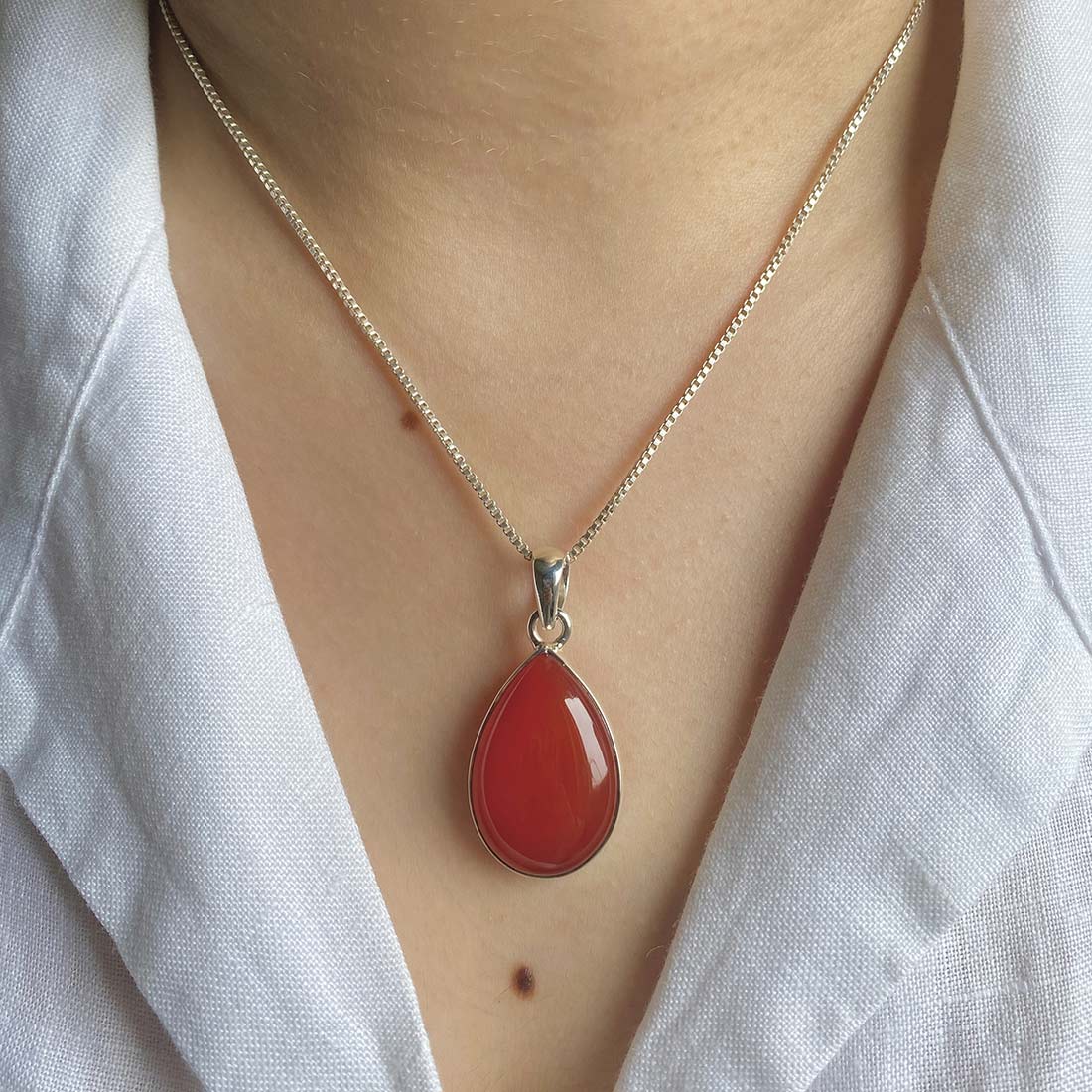 Carnelian Pendant-(CRL-P-25.)