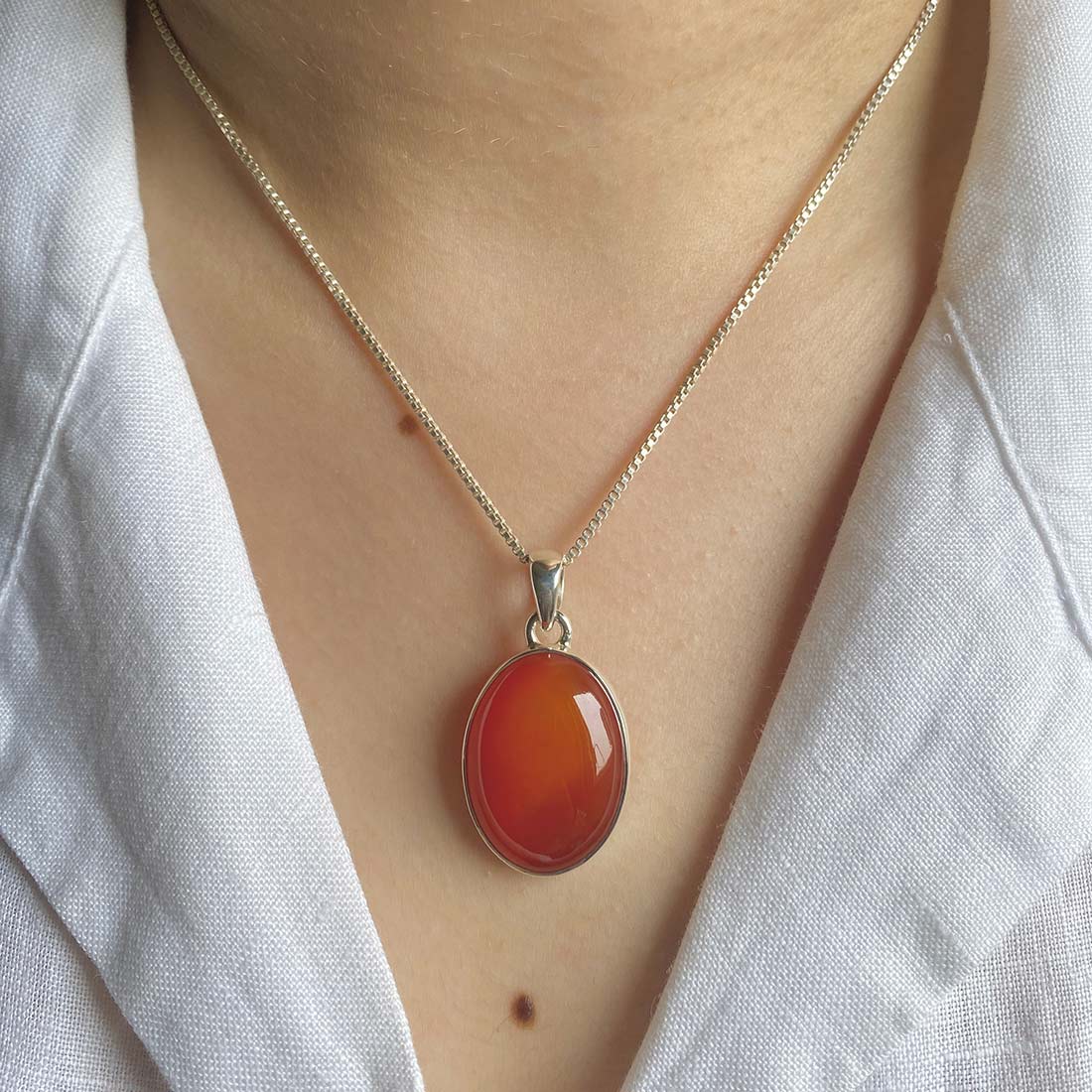 Carnelian Pendant-(CRL-P-26.)