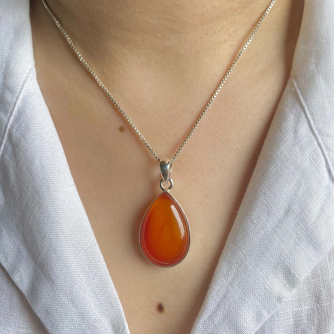 Carnelian Pendant-(CRL-P-27.)