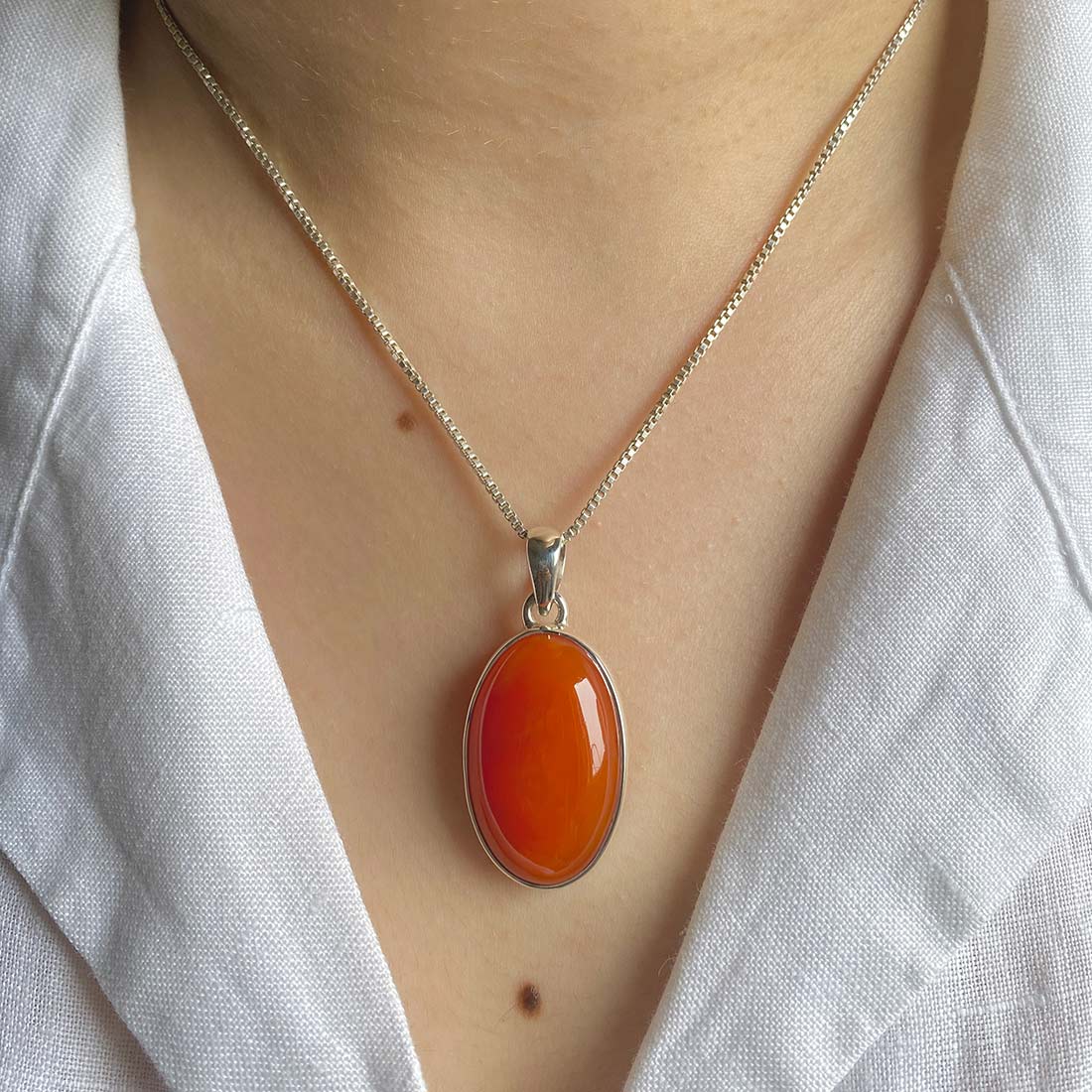 Carnelian Pendant-(CRL-P-28.)