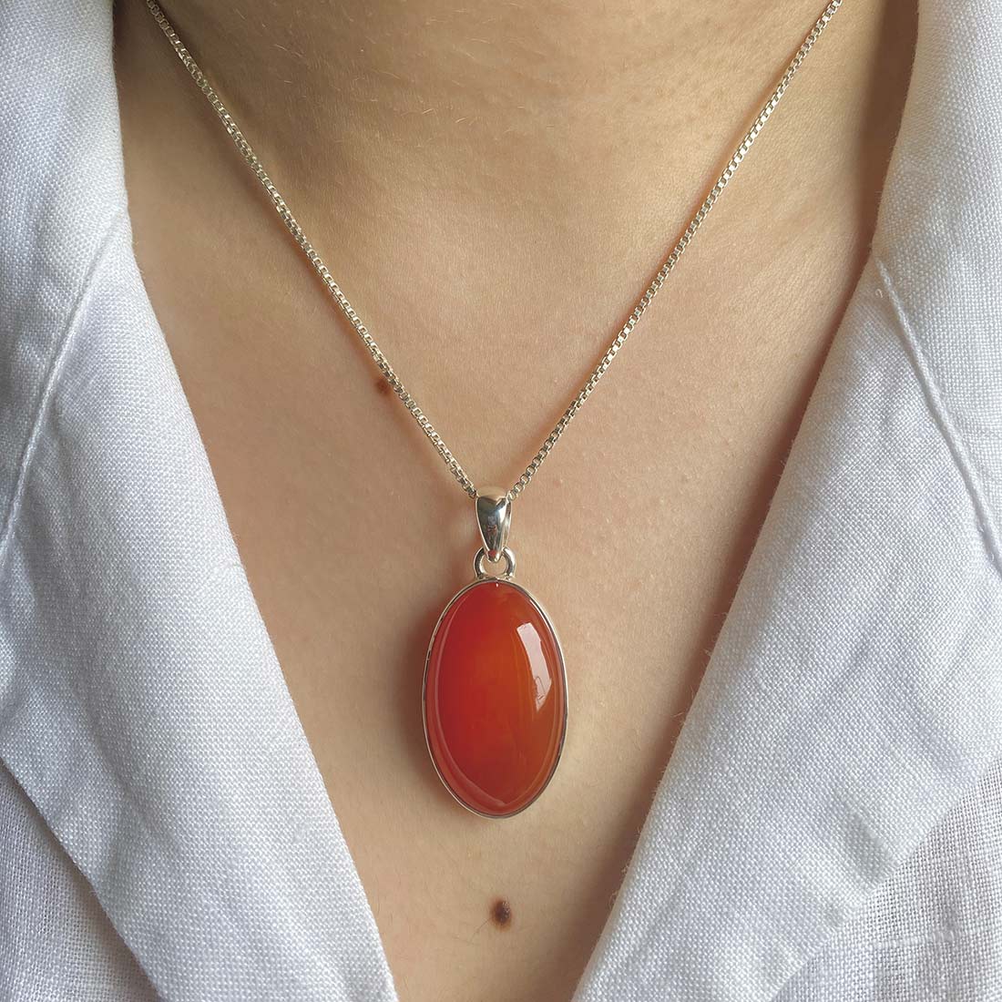 Carnelian Pendant-(CRL-P-29.)