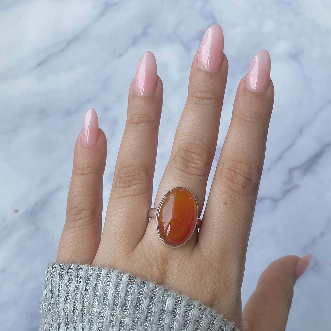 Carnelian Adjustable Ring-(CRL-R-11.)