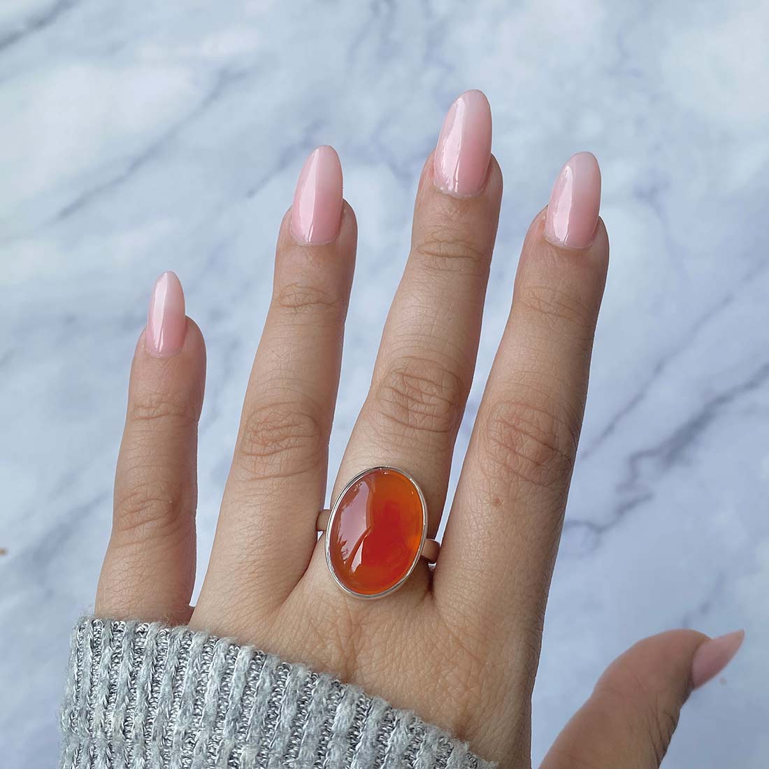 Carnelian Adjustable Ring-(CRL-R-12.)