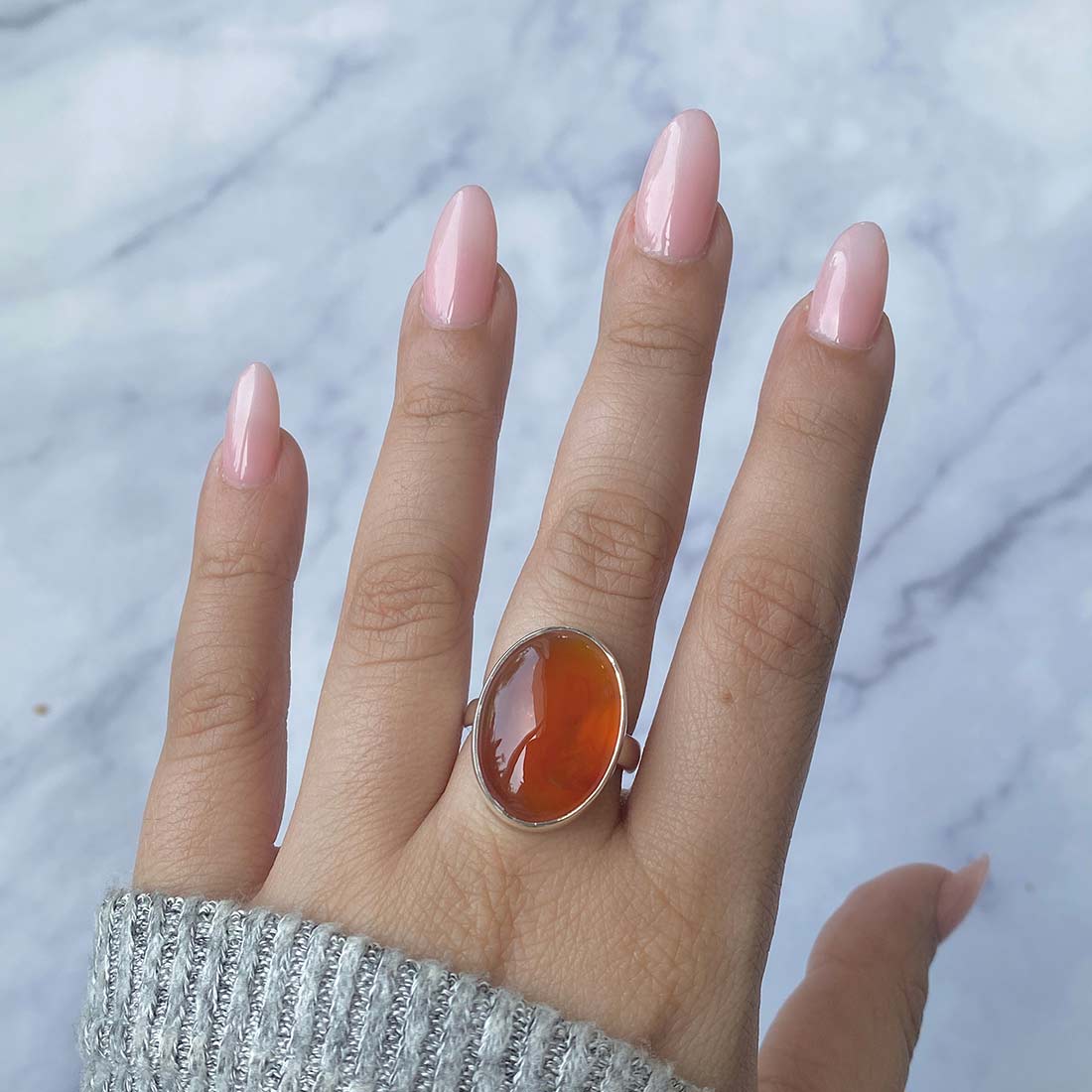 Carnelian Adjustable Ring-(CRL-R-13.)