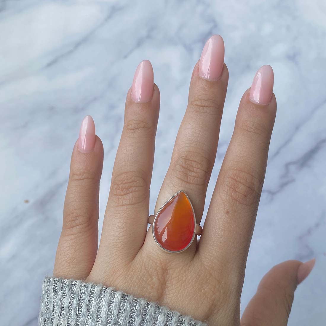 Carnelian Adjustable Ring-(CRL-R-14.)