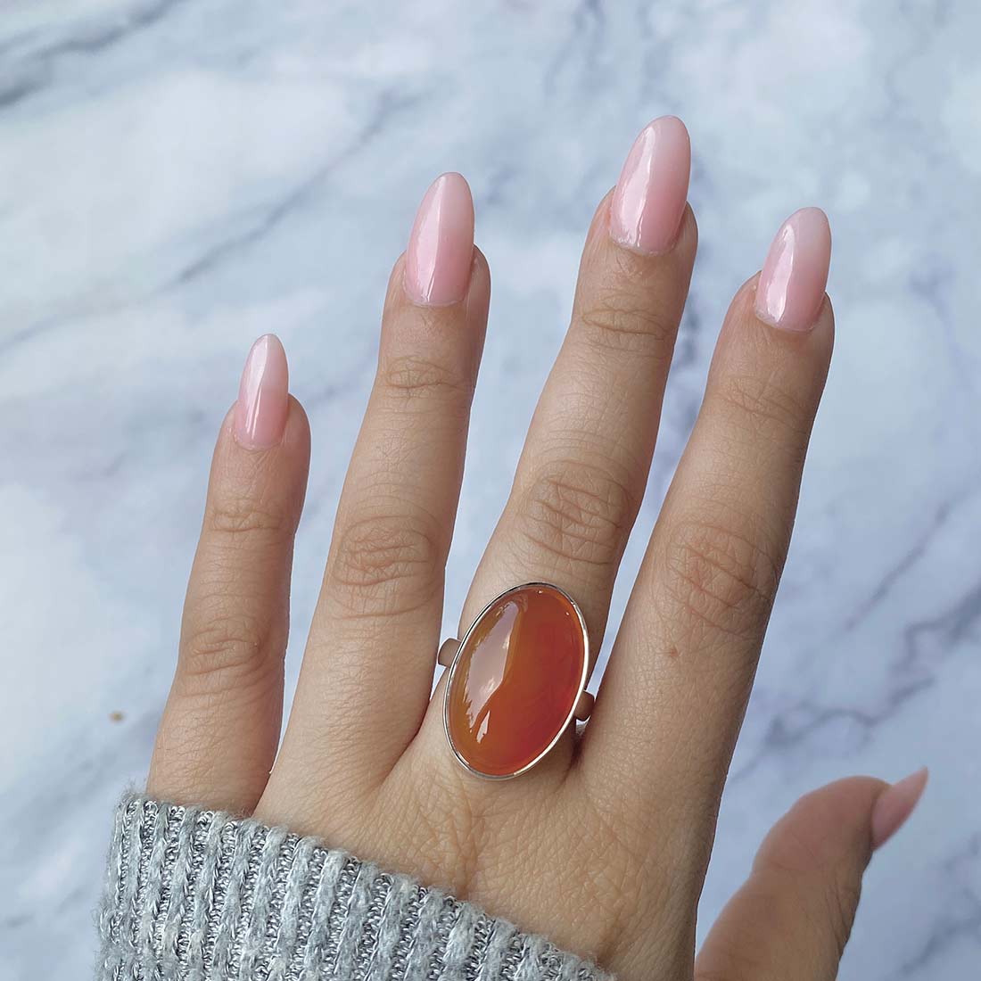 Carnelian Adjustable Ring-(CRL-R-16.)