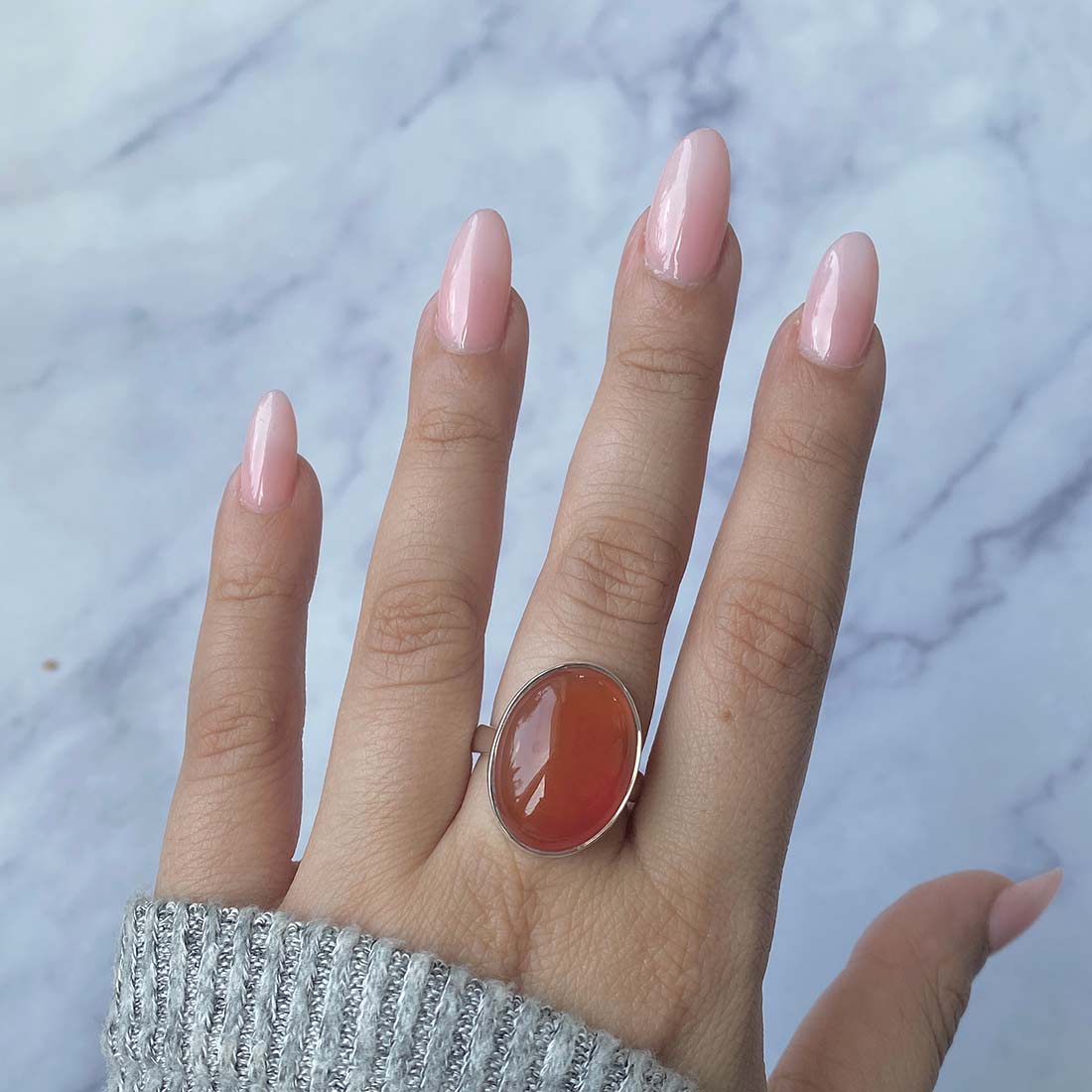 Carnelian Adjustable Ring-(CRL-R-2.)