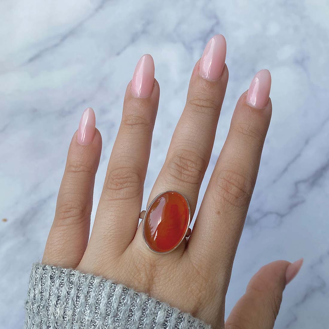 Carnelian Adjustable Ring-(CRL-R-21.)