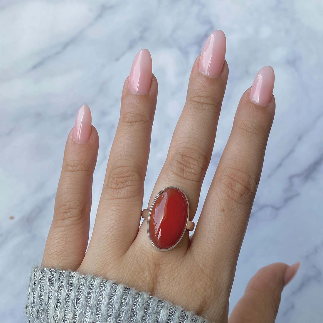 Carnelian Adjustable Ring-(CRL-R-22.)