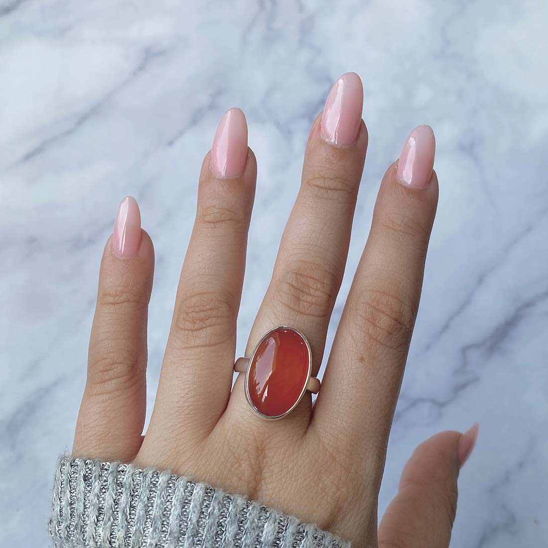 Carnelian Adjustable Ring-(CRL-R-23.)