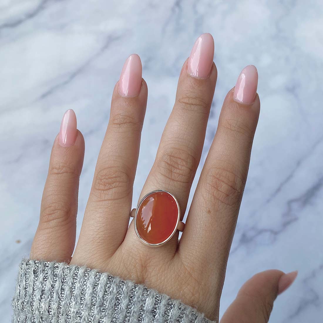 Carnelian Adjustable Ring-(CRL-R-24.)