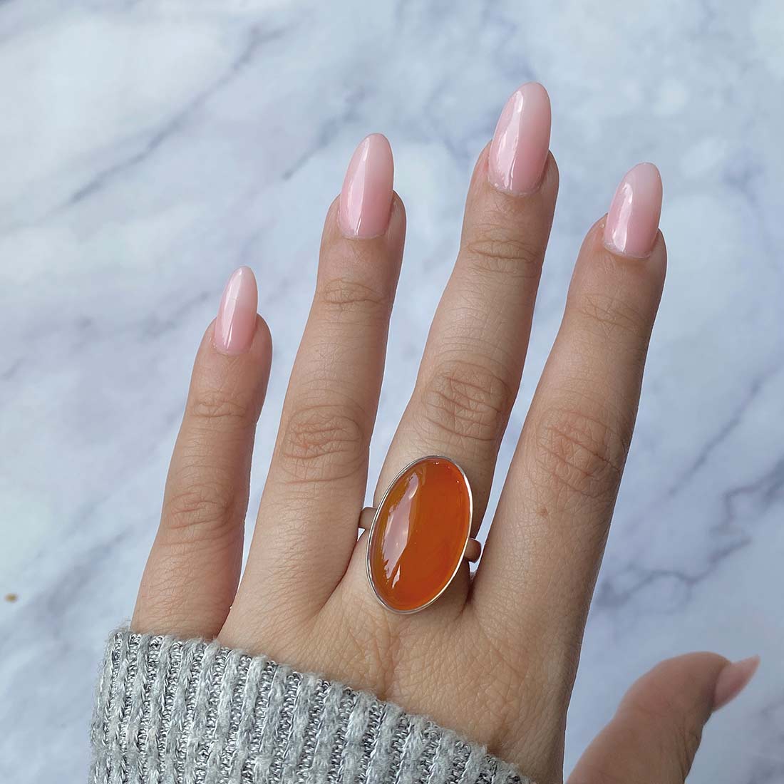 Carnelian Adjustable Ring-(CRL-R-29.)