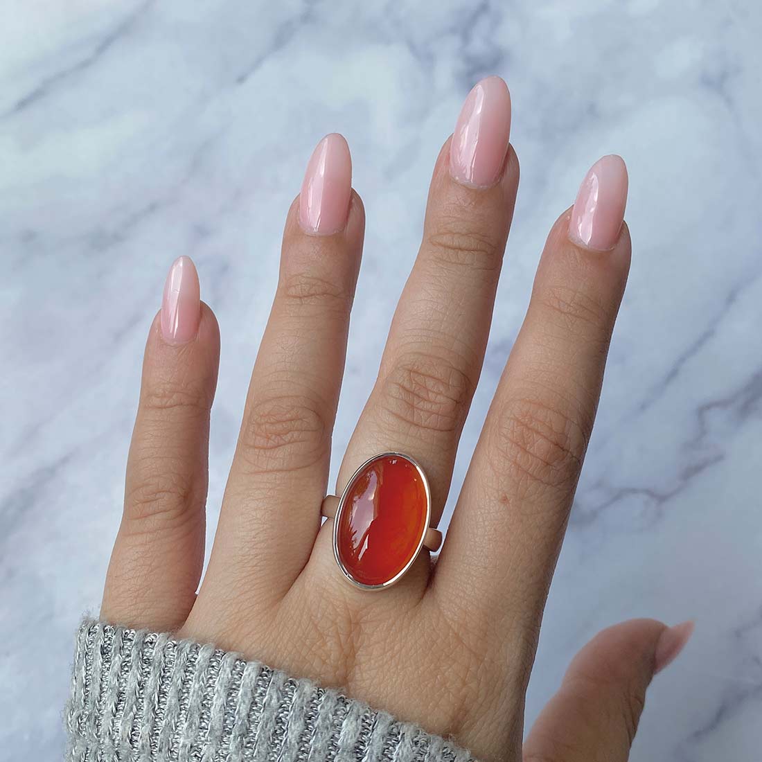 Carnelian Adjustable Ring-(CRL-R-31.)