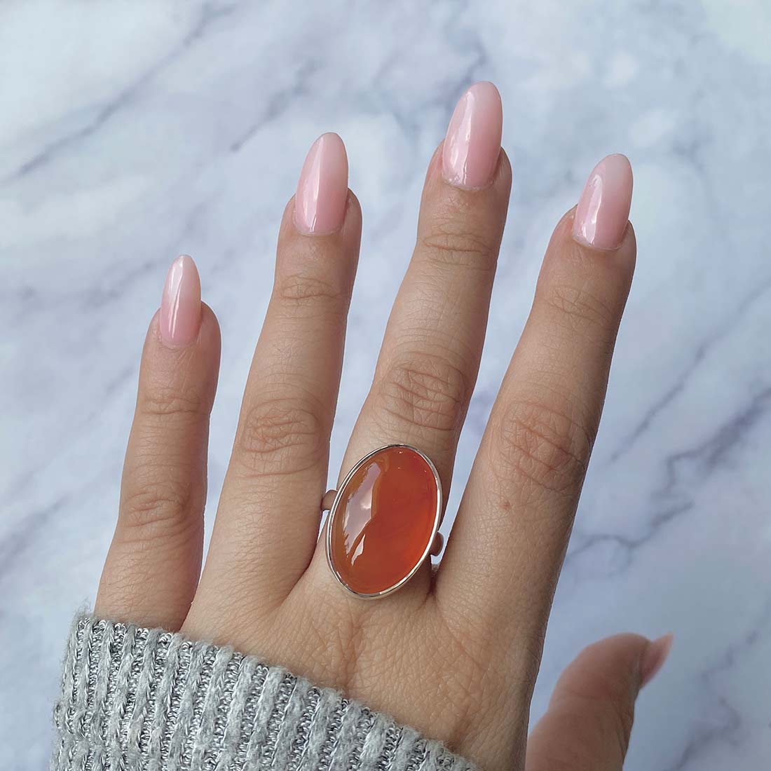 Carnelian Adjustable Ring-(CRL-R-34.)