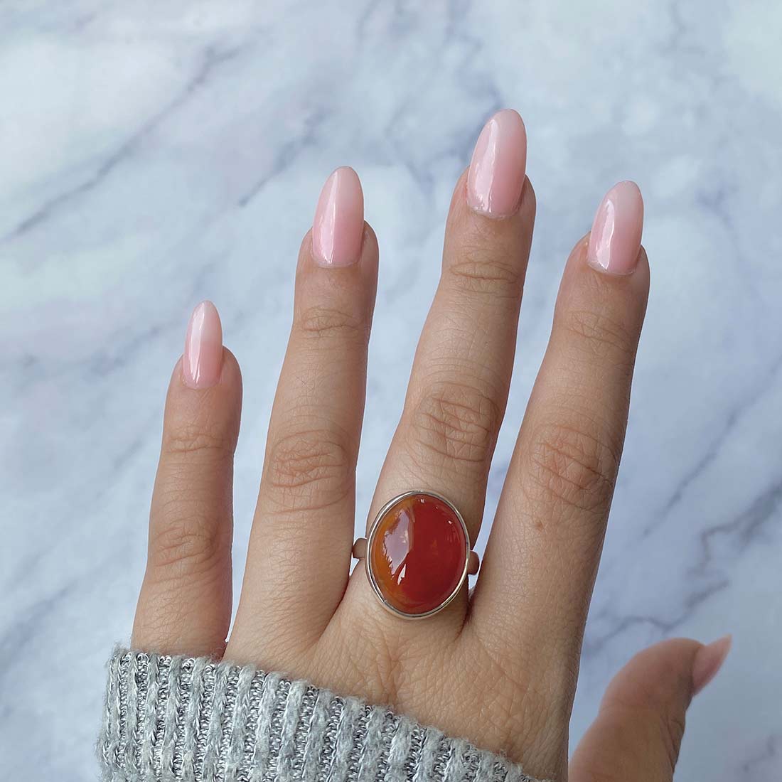 Carnelian Adjustable Ring-(CRL-R-36.)