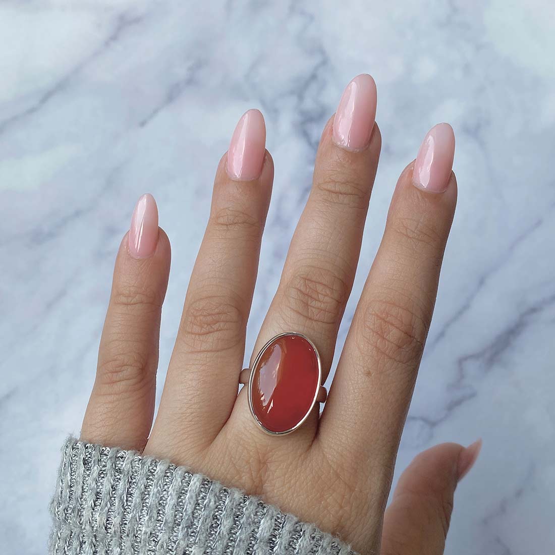 Carnelian Adjustable Ring-(CRL-R-37.)