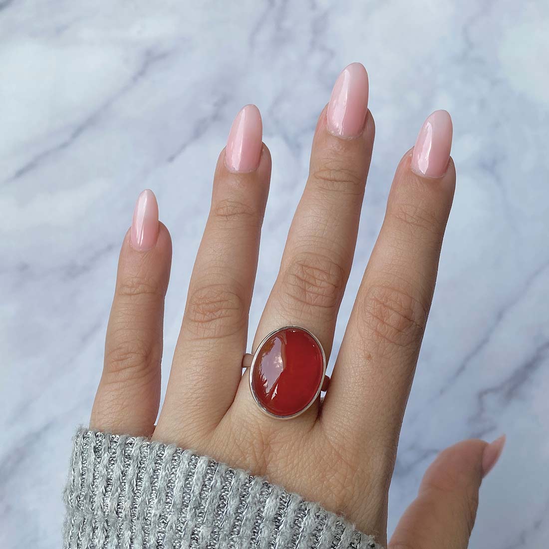 Carnelian Adjustable Ring-(CRL-R-38.)