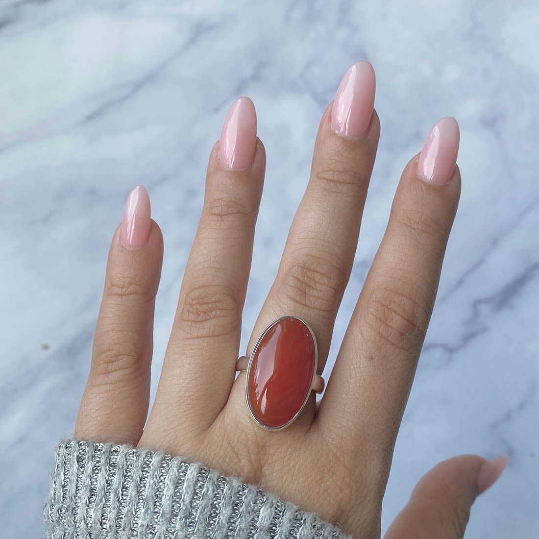 Carnelian Adjustable Ring-(CRL-R-4.)